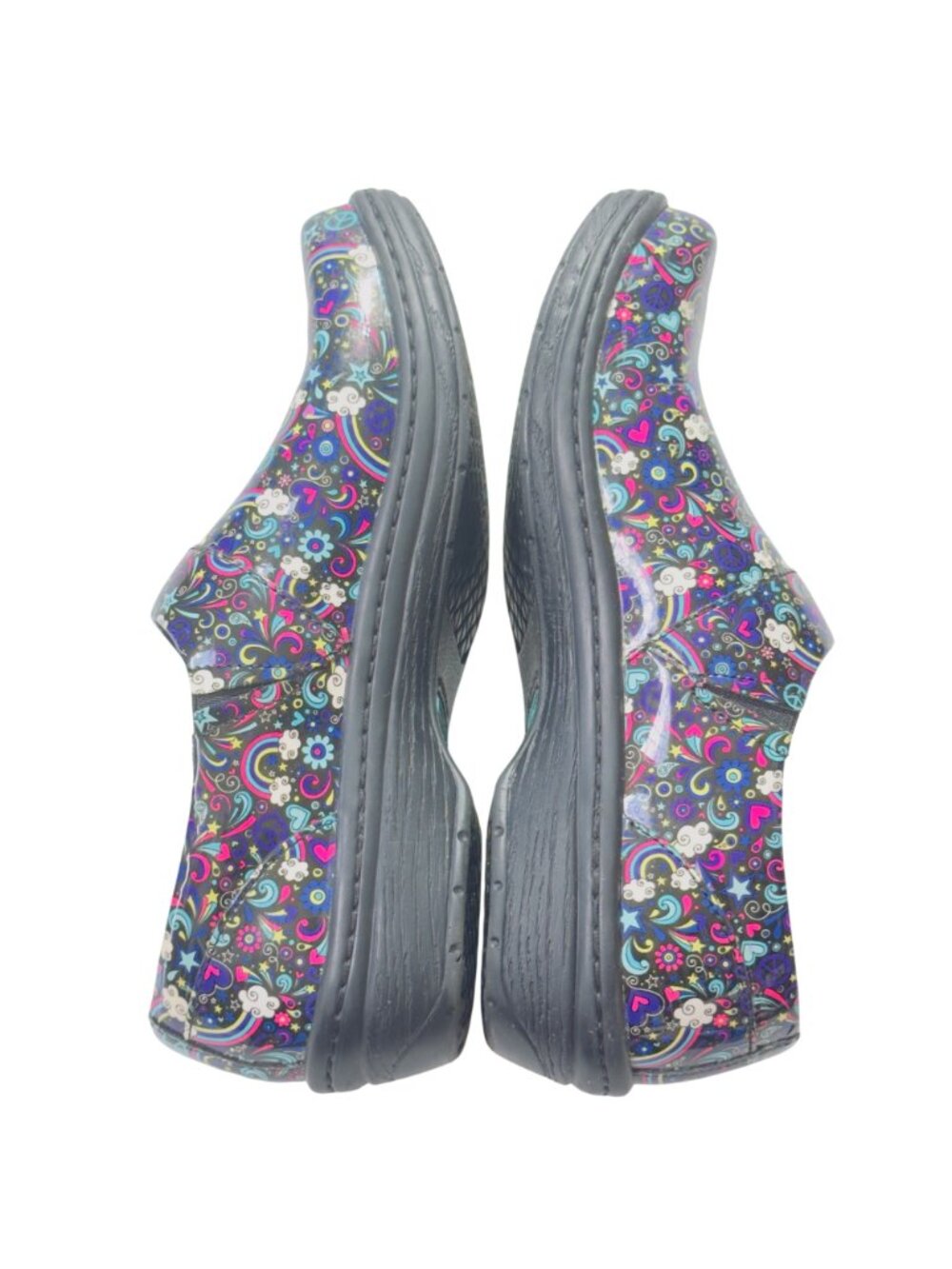 KLOGS Mission Womens Slip-On Shoes Size 8M Multicolor Peace/Love Print Non-Slip - Picture 5 of 11